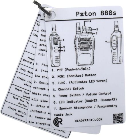 بطاقة اتصالات Pxton PX-888 - دليل تردد الجيب المقاوم للماء لـ HAM وGMRS وFRS وMURS واتصالات الطوارئ | NOAA الطقس، خطة PACE، نغمات CTCSS/DCS | مرجع حقل Prepper EMCOMM | راديو جاهز in Kuwait