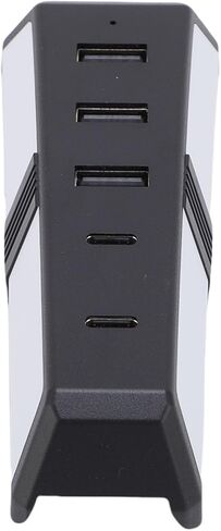 موزع USB من Pomya لوحدة التحكم في الألعاب، موزع USB C بـ 5 منافذ مع 3 منافذ USB 2.0 ومنفذين USB C، لمحركات الأقراص الصلبة الخارجية للوحة المفاتيح وشواحن وحدات التحكم in Kuwait