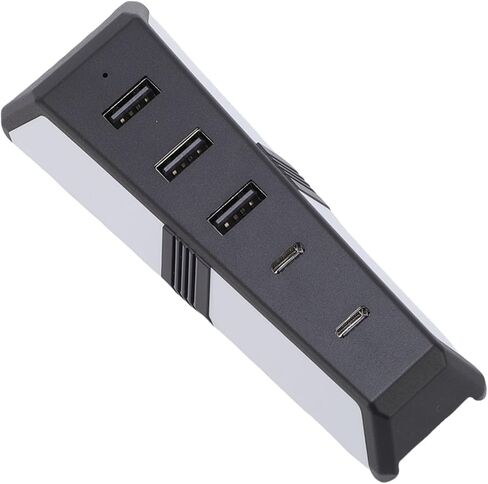 موزع USB من Pomya لوحدة التحكم في الألعاب، موزع USB C بـ 5 منافذ مع 3 منافذ USB 2.0 ومنفذين USB C، لمحركات الأقراص الصلبة الخارجية للوحة المفاتيح وشواحن وحدات التحكم in Kuwait