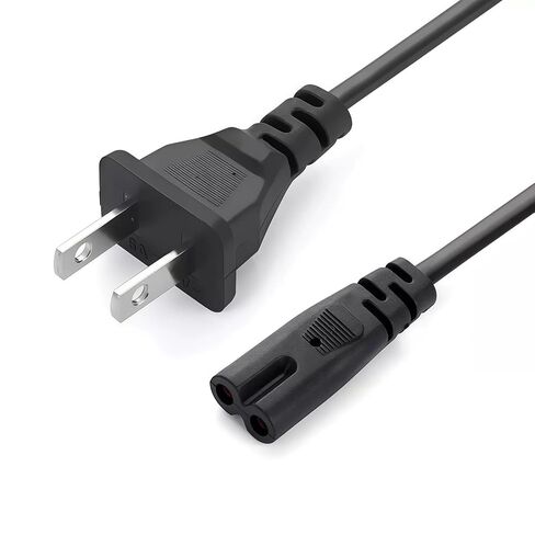 AC Power Cord for Xbox One S/X, Xbox Series S/X, PS5/PS4/PS3, Universal 2 Prong Power Cable Replacement, 5ft C7 Connector in Kuwait
