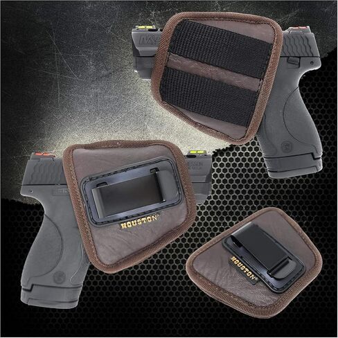 IWB وحافظة بندقية خارجية - جلد بني صديق للبيئة مادة ناعمة مخفية - تناسب Glock 26/27 / 33، Shield، XDS، Taurus 709، Pro C، Walther P22، Beretta Nano، SCCY Sky، Ruger LC9 in Kuwait