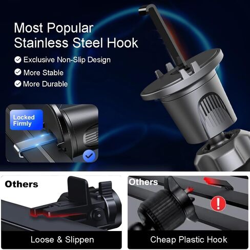 Wireless Car Charger, Auto-Clamping Air Vent Mount Car Phone Holder - 15W/10W/7.5W Fast Charging Compatible with iPhone 17/16/15/14/13/13 Pro/12 Pro Max/12 Pro/12 & Samsung Galaxy, Gift for Men Women in Kuwait