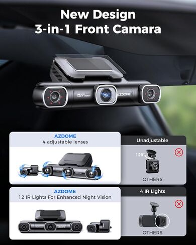 AZDOME M660 4CH Dash Cam with JYX05 Type-C Hardwire Kit for 24/7 Parking SurveillanceS in Kuwait