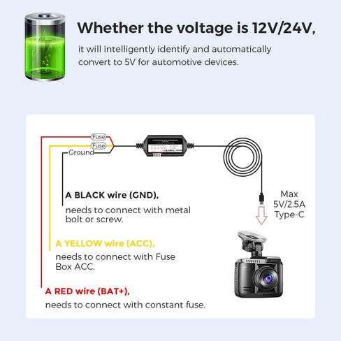 AZDOME M660 4CH Dash Cam with JYX05 Type-C Hardwire Kit for 24/7 Parking SurveillanceS in Kuwait