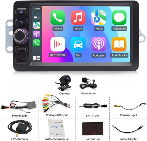 8 Core 4+64G Car Stereo Radio for Chevy Chevrolet Silverado Tahoe 2003-2006, GMC Sierra Yukon 2003-2006, Hummer 2003-2006, 7'' Radio with Wireless CarPlay/Andriod Auto/WiFi/Bluetooth/Backup Camera/GPS in Kuwait