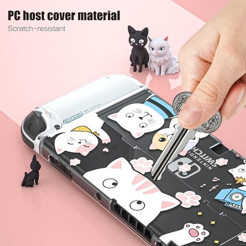 NANANINO Switch Game Case، حافظة واقية لـ Switch OLED Cat - Cat in Kuwait