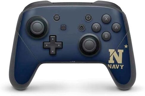 Skinit Decal Gaming Skin Compatible with Nintendo Switch Pro Controller - Officially Licensed United States Naval Academy Navy Logo Design in Saudi Arabia