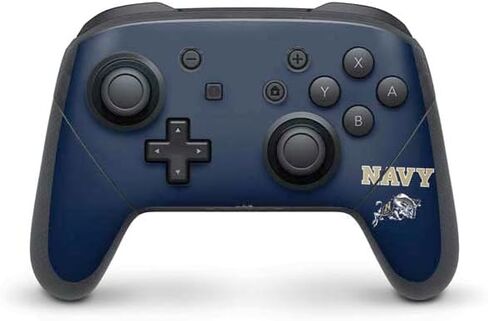 Skinit Decal Gaming Skin Compatible with Nintendo Switch Pro Controller - Officially Licensed United States Naval Academy Navy Logo Design in Saudi Arabia