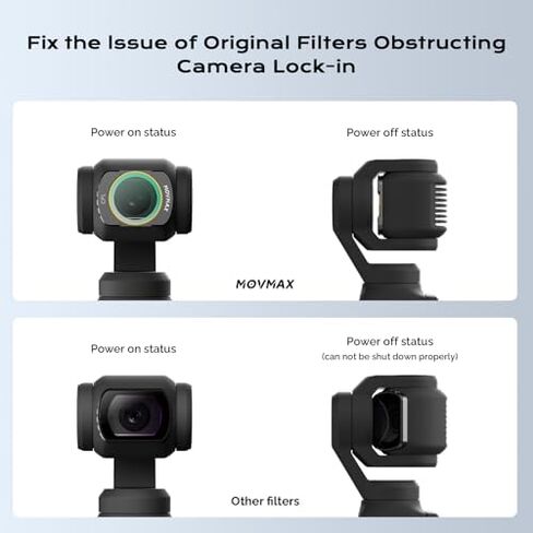 ملحقات ذراع شفرة MOVMAX متوافقة مع DJI osmo Pocket 3/2، insta360/Gopro، حامل كاميرا محمول مع برغي 1/4، فلتر CPL in Kuwait