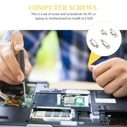 مجموعة براغي تثبيت Balacoo M.2 SSD لوحدات تحكم الألعاب واللوحات الأم المشهورة - ملحقات كمبيوتر من الفولاذ المقاوم للصدأ، ومسامير تثبيت M.2 للوحة الأم لتركيب Nvme SSD in Kuwait