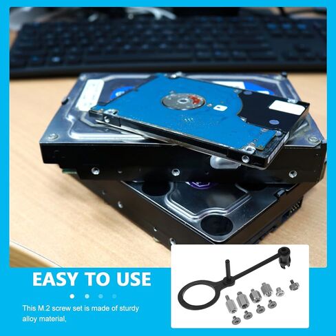 STOBAZA M.2 SSD Mounting Screw Kit with Motherboard Screws and Nuts for Laptop and Desktop Computer Compatible with Gaming Consoles and Major Brands for SSD and Hard Drive Installation in Kuwait