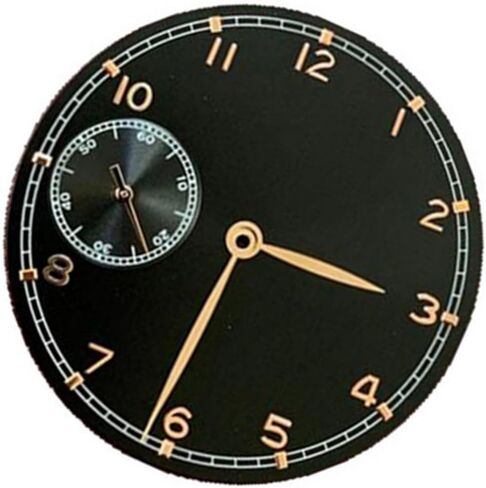 Automatic Movement Dial Replacement, 37mm Watch Dial Fits for EETA 6497 ST3600 Movement Watch, Black in Kuwait