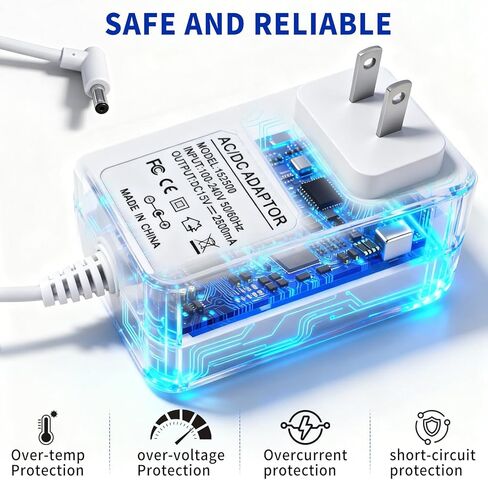 15V Charge for Belkin Boost Pro WIZ009 K7SWIZ009 WIZ010 WIZ016 WIZ017 WIZ017TT WH BK 3-in-1 Power Cord Compatible with 2ACR040G NJ 2ACR040GNJ Power Supply in Kuwait