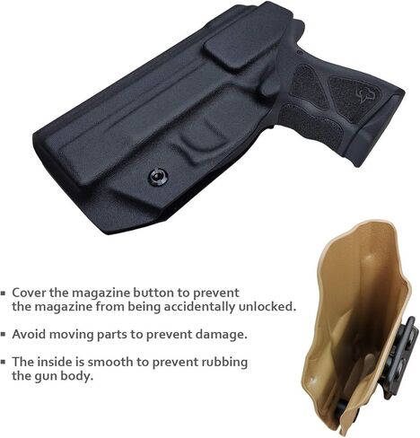 Taurus TH9C TH40C Holster IWB Kydex Holster Fit مخصص: Taurus TH9C TH40C مسدس - داخل حزام الخصر المخفي - Adj. عدم القدرة على الاحتفاظ - زر الغطاء المغناطيسي - المدخل الموسع - لا تآكل، لا اهتزاز in Kuwait