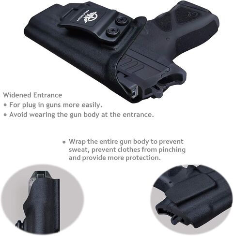 Taurus TH9C TH40C Holster IWB Kydex Holster Fit مخصص: Taurus TH9C TH40C مسدس - داخل حزام الخصر المخفي - Adj. عدم القدرة على الاحتفاظ - زر الغطاء المغناطيسي - المدخل الموسع - لا تآكل، لا اهتزاز in Kuwait