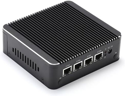 كمبيوتر صغير لجهاز جدار الحماية، Inter Celeron N2940 4 نوى و4 خيوط، 4 * شبكة LAN I210، دعم 1 * DDR3، دعم 1 * SATA solt، 1 * فتحة MSATA، كمبيوتر مكتبي صناعي (4 جيجابايت رام 64 SSD) in Kuwait