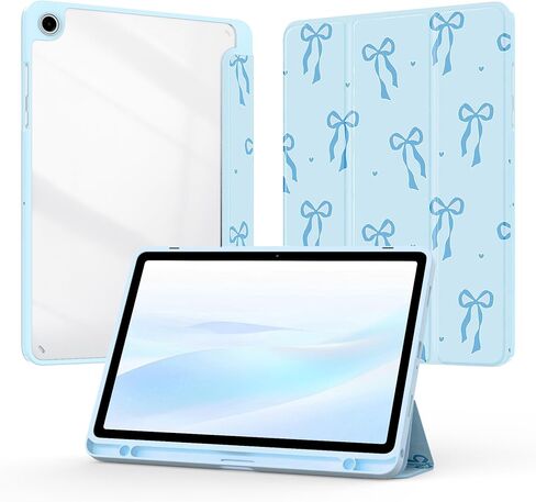 حافظة لهاتف Samsung Galaxy Tab A11+ Plus / A9+ 11 بوصة 2026/2024 زهور، غطاء خلفي نحيف خفيف الوزن ثلاثي الطي لطيف للاستيقاظ/النوم التلقائي للكمبيوتر اللوحي Plus 11 بوصة (وردي زهري) in Kuwait