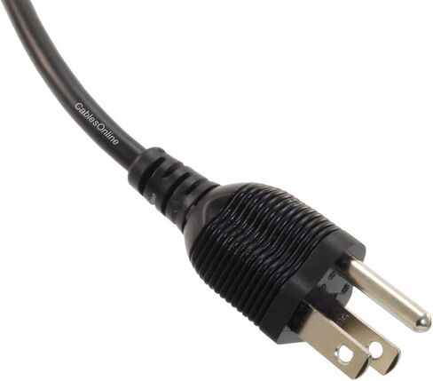كابلات اون لاين 10 عبوات 1 قدم. كابلات طاقة قصيرة للكمبيوتر الشخصي ذات 3 موصلات، 18AWG NEMA 5-15P إلى الزاوية اليمنى IEC-60320-C13، PC-301R-10 in Kuwait