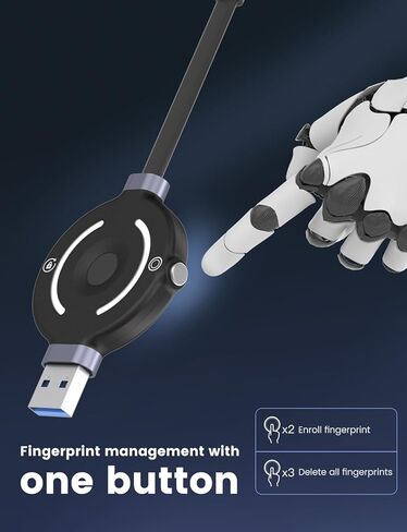محرك أقراص فلاش USB C مشفر ببصمة الإصبع سعة 128 جيجابايت، محرك أقراص فلاش لتشفير الأجهزة مع أداة إعادة الضبط، وضع الاستخدام لمرة واحدة، لا حاجة إلى برامج، التسجيل 5 مرات in Kuwait