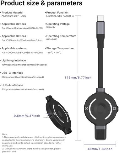 محرك أقراص فلاش USB C مشفر ببصمة الإصبع سعة 128 جيجابايت، محرك أقراص فلاش لتشفير الأجهزة مع أداة إعادة الضبط، وضع الاستخدام لمرة واحدة، لا حاجة إلى برامج، التسجيل 5 مرات in Kuwait