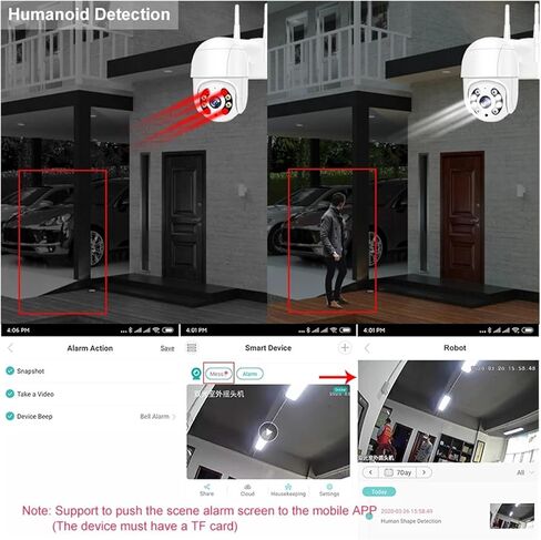 كاميرا Smar 8MP 5MP 3MP 2MP PTZ واي فاي خارجية 5X تكبير رقمي AI كاميرا كشف الإنسان P2P الصوت CCTV أمن الوطن (5MP x محول) in Kuwait