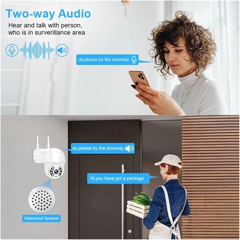 كاميرا Smar 8MP 5MP 3MP 2MP PTZ واي فاي خارجية 5X تكبير رقمي AI كاميرا كشف الإنسان P2P الصوت CCTV أمن الوطن (5MP x محول) in Kuwait