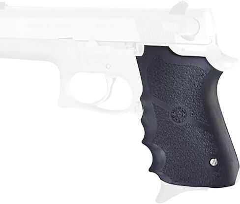 قبضة مطاطية مصبوبة من Hogue مع أخاديد أصابع لسلسلة S&W 6906، أسود - 69000 in Kuwait