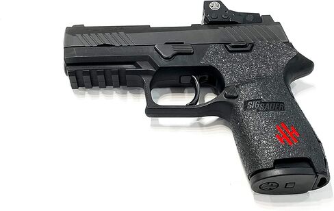 Handleitgrips Textured Rubber Gun Grip Enhancement for Sig Sauer P320 Compact with Red Insert in Kuwait