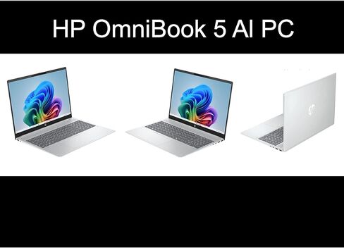 كمبيوتر محمول HP OmniBook 5 Next Gen AI بشاشة لمس 16.0 بوصة 2K (1920x1200) IPS (Intel Ultra 5-225U، 16 جيجابايت LPDDR5X، 1 تيرابايت PCIe SSD، Copilot+، لوحة مفاتيح بإضاءة خلفية، كاميرا ويب، Win 11 Pro) مع موسع منفذ USB DKZ in Kuwait