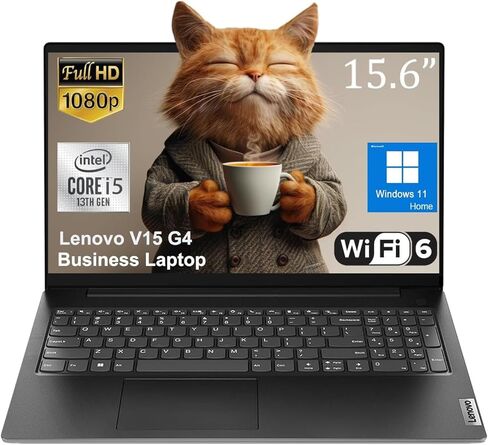 كمبيوتر محمول Lenovo V15 G4 Business، شاشة 15.6 بوصة FHD مضادة للتوهج، Intel 8-Core i5-13420H (Beat i7-1355U)، ذاكرة الوصول العشوائي 16 جيجابايت، 256 جيجابايت SSD، WiFi6، Bluetooth5.2، RJ-45، Windows 11 Home، مع مجموعة ملحقات 5ave 6 في 1 in Kuwait