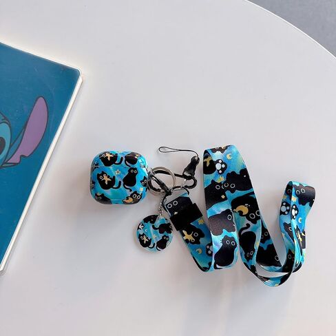 Cute Cat Design Air Pod 4th Generation （2024） with Cat Lanyard Keychain，Unique IMD Process TPU Soft Air Pod 4th Case in Saudi Arabia