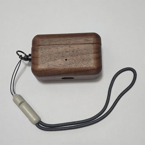 DAYJOY Handmade Natural Wooden Genuine Real Wood Protective Case Cover Shell Compatible with Devialet Gemini II/2 Earbuds,Unique Grain Protective Cover with Key Chain (Walnut) in Saudi Arabia