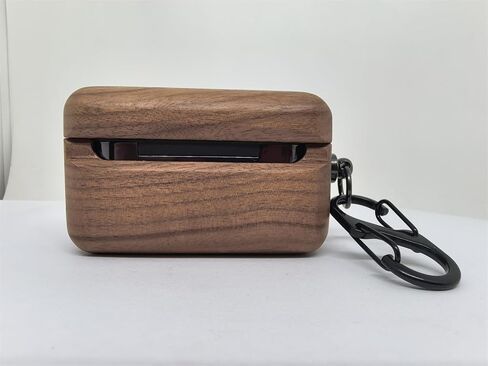 DAYJOY Handmade Natural Wooden Genuine Real Wood Protective Case Cover Shell Compatible with Devialet Gemini II/2 Earbuds,Unique Grain Protective Cover with Key Chain (Walnut) in Saudi Arabia