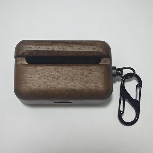 DAYJOY Handmade Natural Wooden Genuine Real Wood Protective Case Cover Shell Compatible with Devialet Gemini II/2 Earbuds,Unique Grain Protective Cover with Key Chain (Walnut) in Kuwait