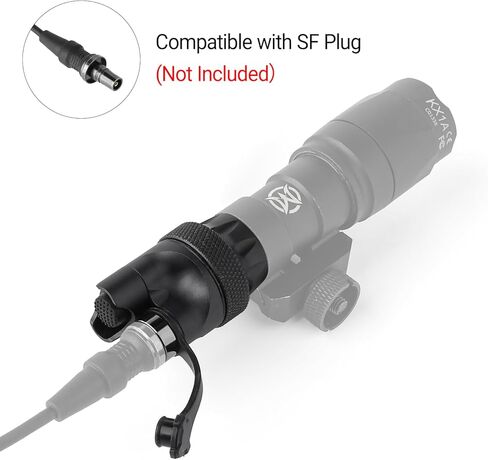 Aluminum Tactical Flashlight Rear Tail Cap, Replacement Rear Cap for M300 M600 Series Scout Light, Tactical Light Tail Cap for SF Remote Switch in Kuwait