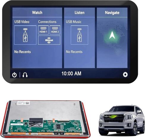 Yitrust 85100044 12.6 بوصة LCD المقعد الخلفي للترفيه شاشة تعمل باللمس لـ 2021-2023 تشيفي سوبربان جي إم سي يوكون XL كاديلاك إسكاليد 2021-2024 استبدال مسند الرأس للتلفزيون in Kuwait