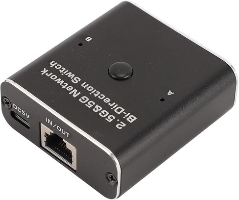 Dioche HighSpeed 2.5G 5G Network Bidirection Switch with Two Way Port RJ45 Connectivity, Internal External Networking, Compact Aluminum Design in Kuwait