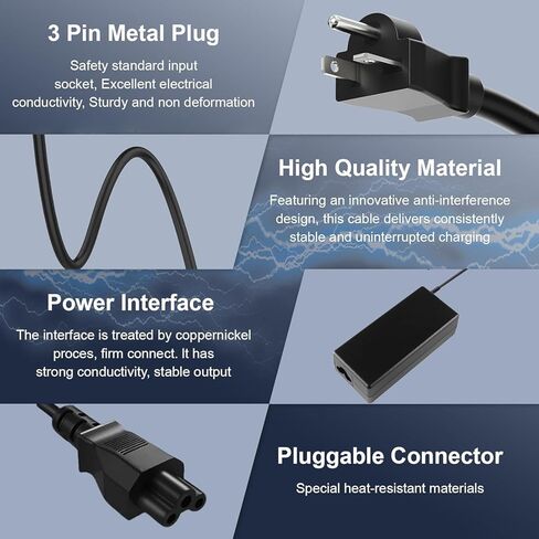 90W Charger Compatible with Dell Inspiron 20" 22" 24" 27" All-in-One Desktop, Inspiron 17 16 15 14 13 11 3000 5000 7000 Series 7790 7700 7730 7720 7710 5490 5400 5410 5420 5430 3280 3290 Adapter Cord in Kuwait