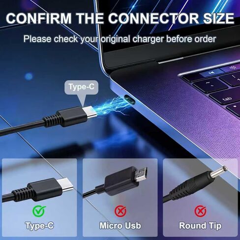 شاحن كمبيوتر محمول USB C بقدرة 165 واط متوافق مع Dell Pro Max 16 Plus MB16250، Pro Max 18 Plus MB18250، Precision 5690 5680 3580، XPS 17 15 9730 9720، Latitude 7640 7340 5540 نوع C سلك إمداد الطاقة in Kuwait