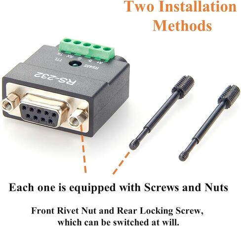 2 In 1 DB9 RS232 to RS485 TTL Serial Converter D-Sub 9Pin to 5Pin Screw Terminal Block RS232 to 3.3V/5V Interface Signal Adapter for Industrial Automation, PLC, Embedded Systems (DB9 Female) in Saudi Arabia