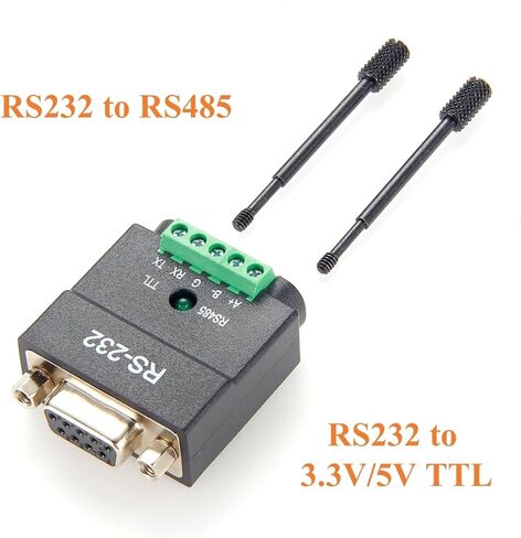2 In 1 DB9 RS232 to RS485 TTL Serial Converter D-Sub 9Pin to 5Pin Screw Terminal Block RS232 to 3.3V/5V Interface Signal Adapter for Industrial Automation, PLC, Embedded Systems (DB9 Female) in Saudi Arabia