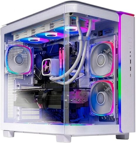 كمبيوتر مكتبي Skytech Gaming King 95، Ryzen 7 9800X3D 4.7 جيجا هرتز (5.2 جيجا هرتز)، NVIDIA RTX 5070 Ti 16 جيجا، 1 تيرابايت Gen4 NVMe SSD، 32 جيجا DDR5 RAM 5600 RGB، 850 وات ذهبي ATX 3 PSU، 360 ملم ARGB AIO، واي فاي، ويندوز 11 in Kuwait