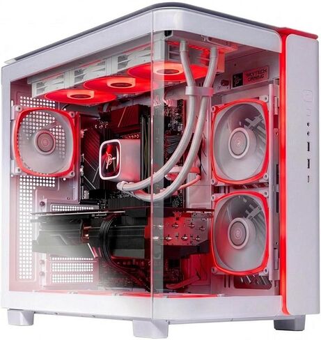 كمبيوتر مكتبي Skytech Gaming King 95، Ryzen 7 9800X3D 4.7 جيجا هرتز (5.2 جيجا هرتز)، NVIDIA RTX 5070 Ti 16 جيجا، 1 تيرابايت Gen4 NVMe SSD، 32 جيجا DDR5 RAM 5600 RGB، 850 وات ذهبي ATX 3 PSU، 360 ملم ARGB AIO، واي فاي، ويندوز 11 in Kuwait