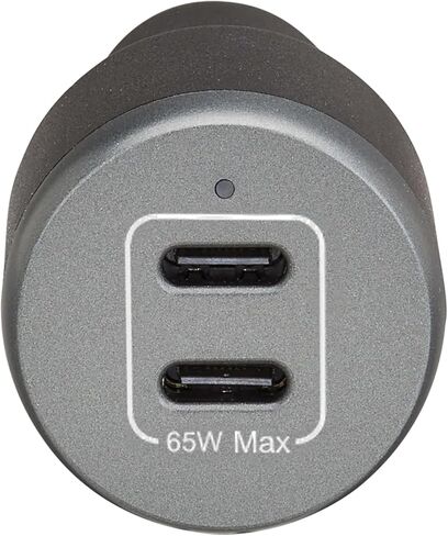 Eaton Tripp Lite Series 65W USB C شاحن سيارة ومحول ولاعة السجائر، 2 منافذ USB-C، توصيل الطاقة (PD) 3.1 وشحن PPS، شحن سريع لأجهزة iPhone وGalaxy وPixel والمزيد (U280-C02-65W) in Kuwait