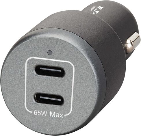 Eaton Tripp Lite Series 65W USB C شاحن سيارة ومحول ولاعة السجائر، 2 منافذ USB-C، توصيل الطاقة (PD) 3.1 وشحن PPS، شحن سريع لأجهزة iPhone وGalaxy وPixel والمزيد (U280-C02-65W) in Kuwait