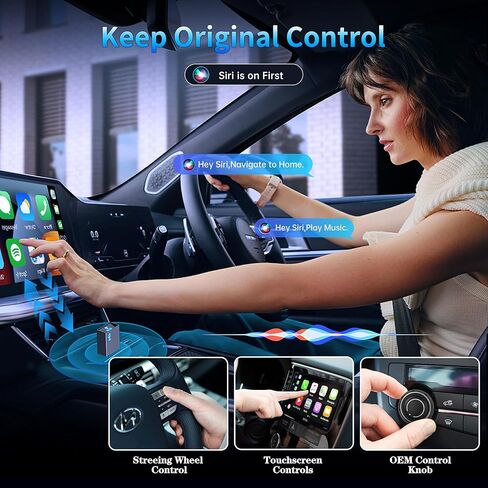 محول CarPlay اللاسلكي لترقية iPhone 2026 - اتصال مستقر تحويل سلكي إلى لاسلكي متوافق مع السيارات 2018+، iOS 10+ (USB-C) in Kuwait