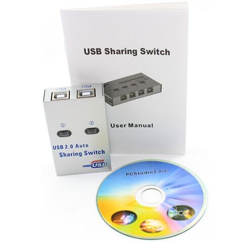SANOXY 2 Port USB 2.0 Auto Sharing Switch Hub إلى الكمبيوتر الشخصي إلى طابعة/ماسح ضوئي واحد in Kuwait