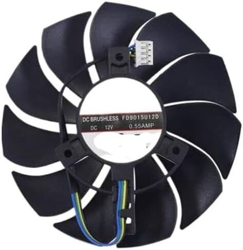 88MM FD9015U12D DC12V 0.55AMP 4Pin Graphics Fan Compatible with 5500 Graphics Card PC Gaming H88-1E414-500HP in Kuwait