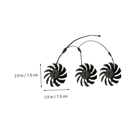 SHINEOFI استبدال مروحة تبريد الهواء Gpu مقاس 75 مم Pld08010s12h لتبريد بطاقة الرسومات، ومروحة بطاقة الفيديو المتوافقة مع مكونات الكمبيوتر الشخصي in Kuwait