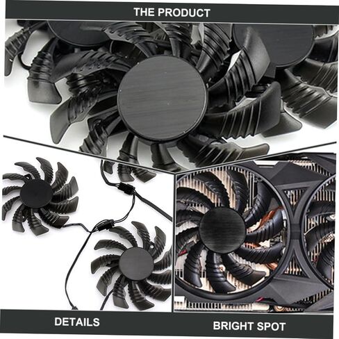 SHINEOFI استبدال مروحة تبريد الهواء Gpu مقاس 75 مم Pld08010s12h لتبريد بطاقة الرسومات، ومروحة بطاقة الفيديو المتوافقة مع مكونات الكمبيوتر الشخصي in Kuwait